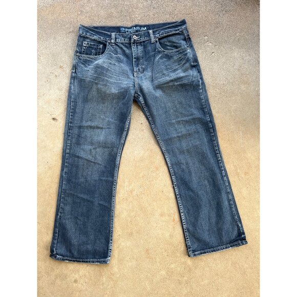 Vintage Baggy Skater Hip Hop Denim Jeans Size 38 J3 - Picture 2 of 5